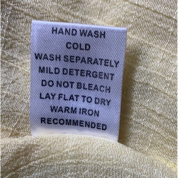 Jade Melody Tam Yellow Boho 3/4 Sleeve Tunic Top XS - Picture 4 of 7